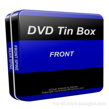 DVD Tin Case, Measures 192 x 35 x 17mm, Various Artwork Designs Available